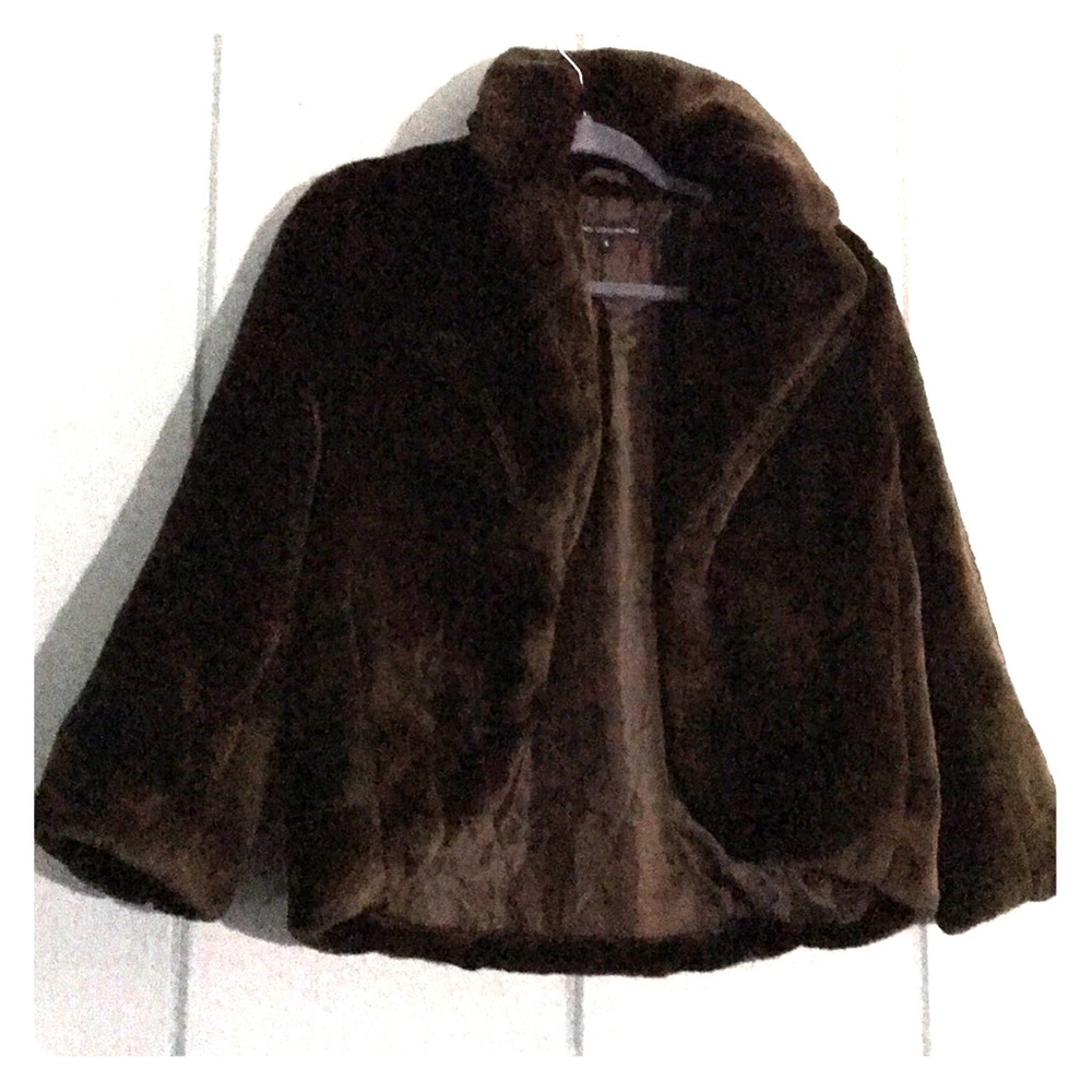 French Connection Faux Fur Coat.